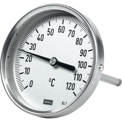 Riegler Bimetallthermometer, hochw. Ausf., L1=160/L2=140 Ø 100, 0°C bis 200°C (1/2)