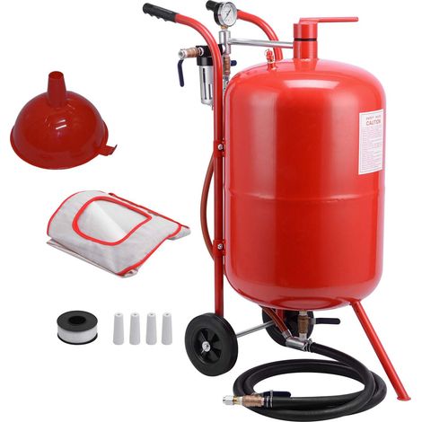 Varan Motors - NESB-03 MOBILER SANDSTRAHLER SANDSTRAHLGERÄT STRAHLGERÄT STRAHL GERÄT 76 LITER (1/5)