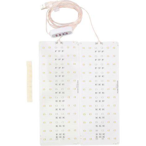 LED-Pflanzenlampe mit 5 Helligkeitsstufen, dimmbar, ultradünn, für die Unterbaumontage, geeignet für die Keimung