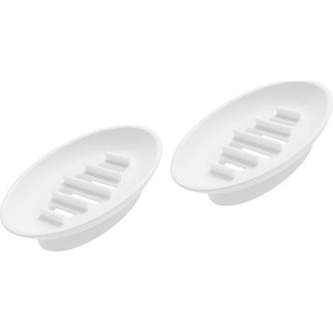 Porta sapone multiuso in Silicone, per escursioni-Bianco (1/5)