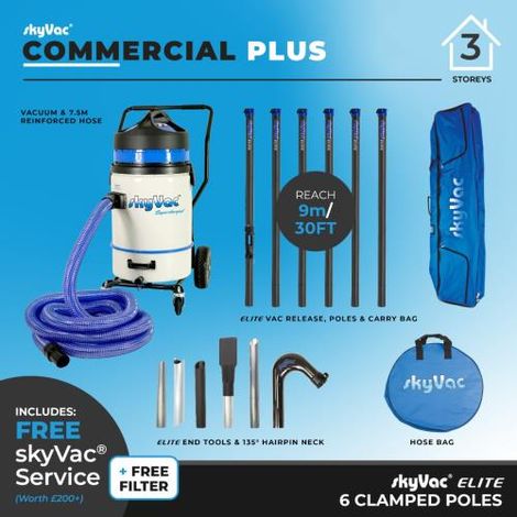 SKYVAC Commercial 75 Plus with 6 Poles