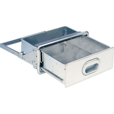 Tiroir inox tout usage - Option : - - Hauteur clair : 130 mm - Largeur clair : 347 mm - Profondeur hors tout : 405 mm - Profondeur utile : 390 mm - PRIOLINOX (1/2)