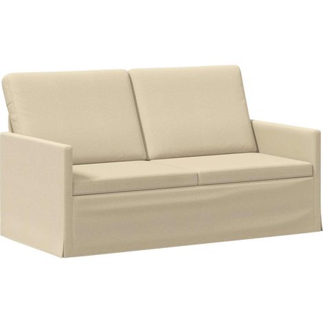 2 Seater Sofa Cream 150 x 81 x 82 cm Fabric vidaXL (1/5)
