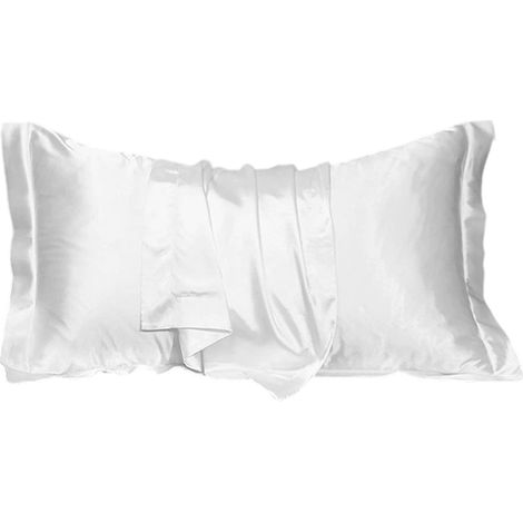 1 taie d'oreiller en polyester imitation soie - 74 x 48 cm