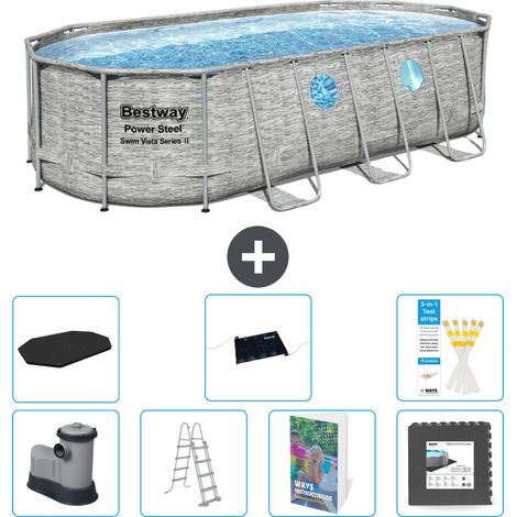 Bestway Bestway Power Steel Ovale - 549x274x122 cm - 8-pièces  S543
