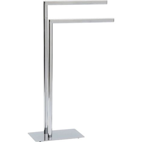 Porte serviette design métal chromé brillant salle de bain élégante - chromé brillant argenté (1/3)