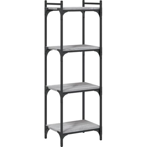 Maison Exclusive - Bücherregal 4 Böden Grau Sonoma 40x30x120 cm H