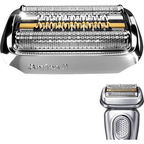 Tête de rasage de rechange 92S pour rasoirs Braun série 9, compatible avec les modèles Braun S9 9080cc, 9095cc, 9260s, 9291cc, 9296cc et 9330s, argent (1/5)