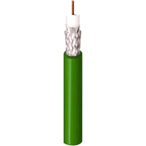 Cavo coassiale micro tek diametro esterno 6.6mm verde 100 metri - 399al0v100-1