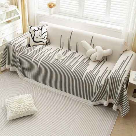 Qiuyu - Vert 180X180 Coussin de canapé monobloc, housse de canapé intégrale anti-griffures de chat, adaptée à toutes les saisons, serviette/housse de canapé (1/4)