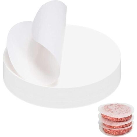 BUNTHAUS Lntyq 100 Feuilles Papier Antiadhésive 11cm - Papier Cuisson Rond Pratique pour Burgers, Cheeseburgers, Fricadelles, Boulettes, Cuisson de Gâteaux (1/5)