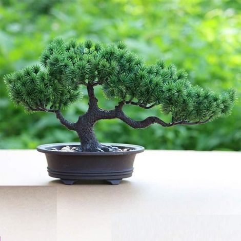 Artificielle Bonsaï Arbre Fausse Plante Décoration en Pot Artificielle Maison Plantes Japonais Pin Bonsaï Plantpour La Décoration (1/4)