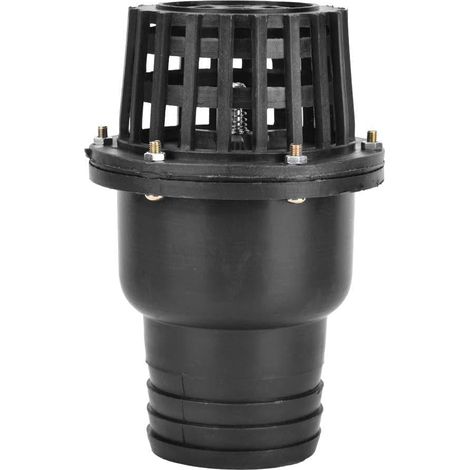 Valve de Pied de Pompe à Eau Noire en PVC de 1.5 Pouces, clapet retour 3", crépine aspiration aec clapet diamètre 60 (1/5)