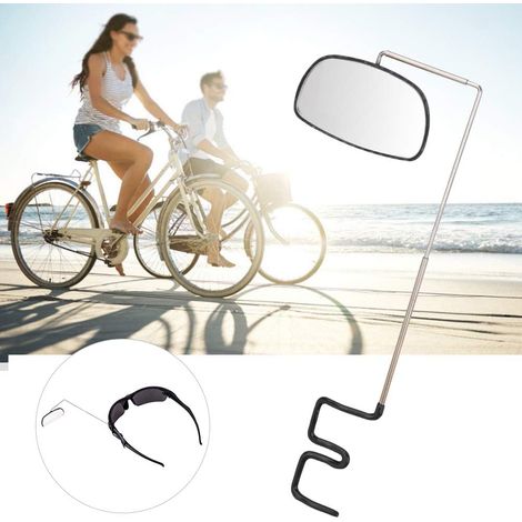 Miroir de lunettes léger pour cyclistes avec bras métallique réglable à 360 degrés, surface de miroir électrolytique ABS pour lunettes de sport pendant le cyclisme et le VTT (1/5)
