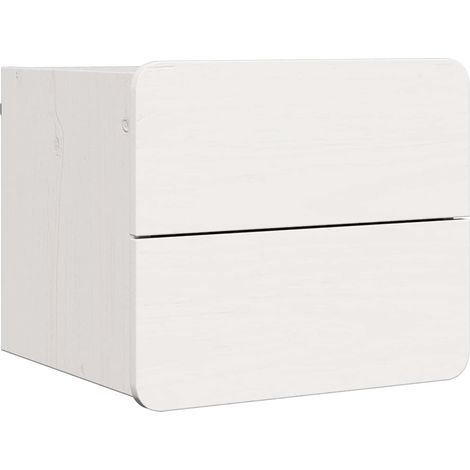 Maison Exclusive - Comodino Bianco 39 x 34 x 33 cm Legno di pino massello