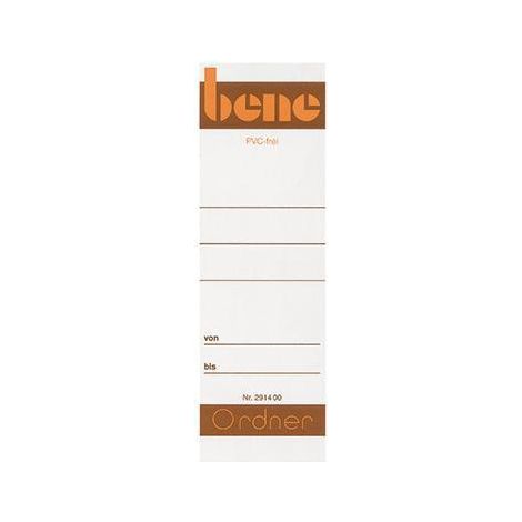 BENE Rückenschild Bene breit/kurz 49 x 153 mm (B x H) weiß 10 St./Pack. (1/3)