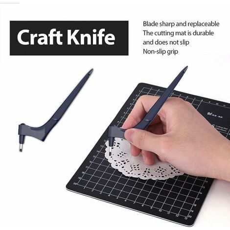 2-teiliges Schneidewerkzeug für Bastelarbeiten, Edelstahlschneider mit 360 Grad drehbarer Klinge, DIY-Schneidewerkzeug für Bastelarbeiten, Scrapbooking-Schablone zum Schneiden, Modellieren, Bildhauen (1/4)