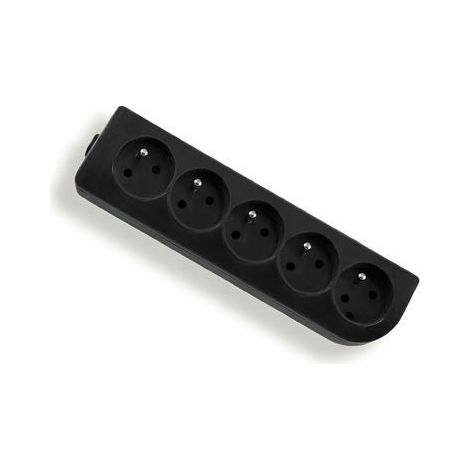 Elgotech GN-50-2 5-fach Steckdosenleiste mit Erdung, schwarz (1/5)