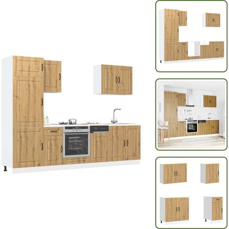 Ensemble d'armoires de cuisine 7 pcs Kalmar bois d'ingénierie - Ensemble D'armoire De Cuisine - Ensembles D'armoires De Cuisine - Ensemble D'armoire - Armoire De Cuisine (1/5)