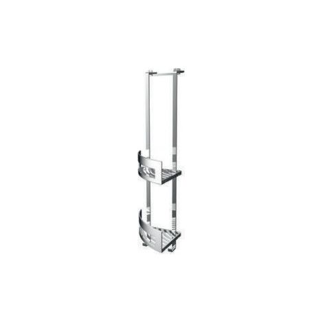 emco system2 porte-tees, 2 paniers d'angle profonds, chromé, (1/4)