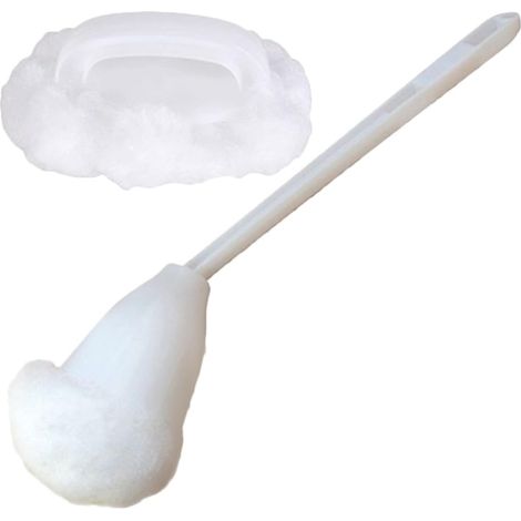 Brosse WC, nylon/ABS, blanc, pour cuvette et sous le rebord (1/5)