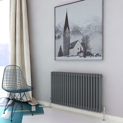 Biubiubath Traditional Cast Iron Radiator 600x1010mm 3 Column Anthracite