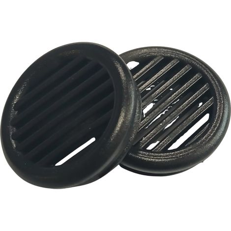 Rejilla de ventilación para armario de muebles, diámetro 35 mm, color negro, 10 unidades. (1/5)