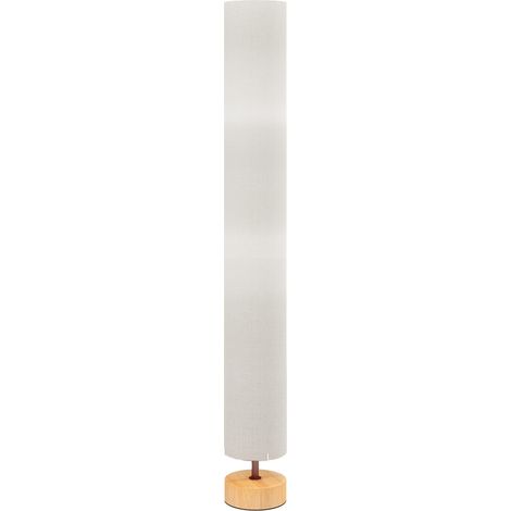 Stehlampe für das Wohnzimmer mit Leinenschirm, Fußschalter, 2 E27-Fassungen, 120 cm, beige