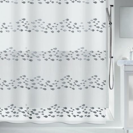 Cortina de ducha PEVA SHORE 180x200cm Plata Spirella (1/4)