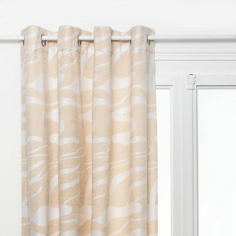 Rideau à Œillets Chenille "Madini" 140x260cm Beige (1/3)