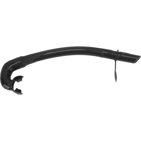 Tuba de plongée pliable noir en silicone souple, 38cm forme en L, pour apnée et entraînement, sans odeur (1/5)