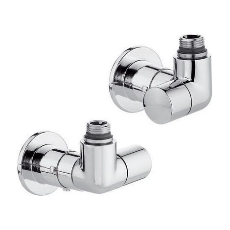VALVOLA + DETENTORE A SQUADRA SX TERMOSTATIZZABILE CROMO 1/2 - sx CALEFFI