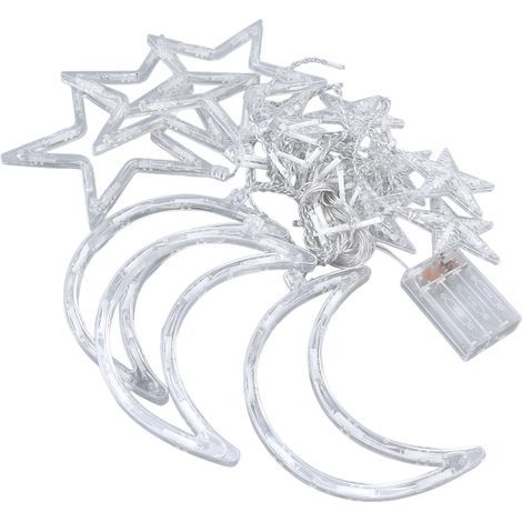 Sternen- und Mond-Lichterkette, romantische Atmosphäre, batteriebetrieben, 126 LEDs, Ramadan-Lichterkette für Hochzeiten und Jubiläen (1/5)