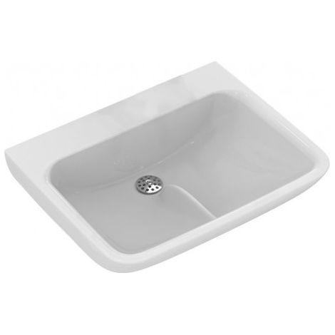 LAVABO Contour21 Plus, sans trou de vidange, sans robinetterie, SmartGuard, 600 mm, blanc