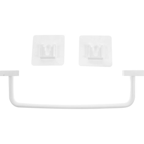 Porte-serviettes adhésif pour salle de bain, sans perçage, barre courte en PP serviettes et gants (1/5)