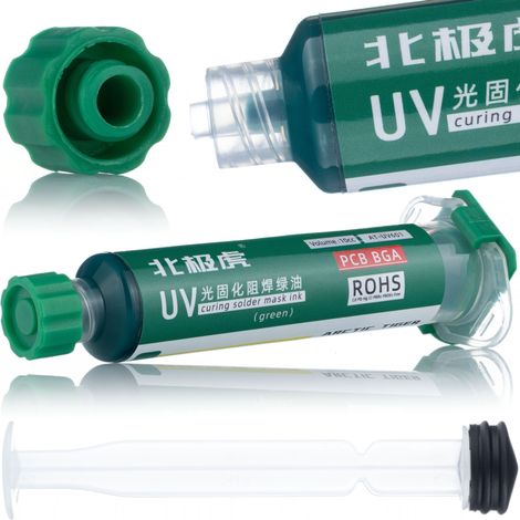 Soldermask verde 10ml con stantuffo