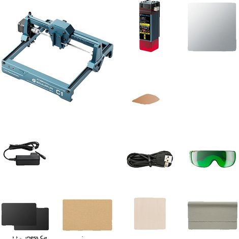 Graveur Laser, Zone de Travail 150×130mm, Compatible avec LightBurn, SCULPFUN C1 6W (1/2)