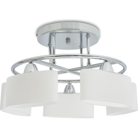 Plafonnier，Lampe avec 5 globes ellipsoïdes pour ampoules E14 200 W CFW78832 (1/4)