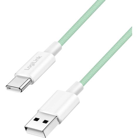 LogiLink Câble USB-C USB 2.0 USB-A mâle, USB-C® mâle 0.5 m vert CU0326 (1/3)