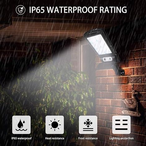 Lampe solaire LED d'extérieur avec télécommande, détecteur de mouvement IP65, 3 modes, lot de 2-AquaForge