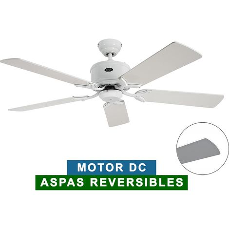 Ventilateur de plafond CasaFan 513281 ECO ELEMENTS 132 blanc ou gris clair