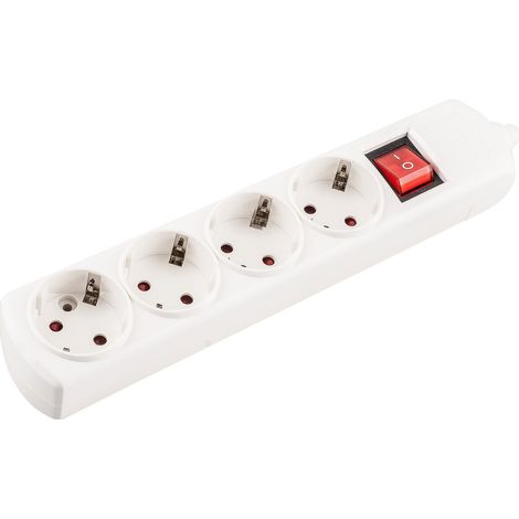 Base múltiple enchufes blanca onlex t/t interruptor sin cable 4 tomas (1/2)