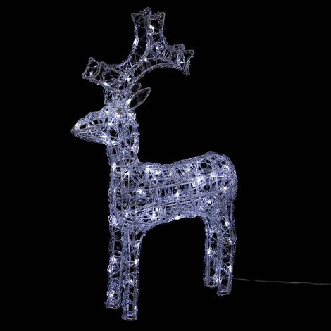 Renna luminosa 3D a forma di acrilico 100 LED H.85cm per esterni - Feeric lights & christmas