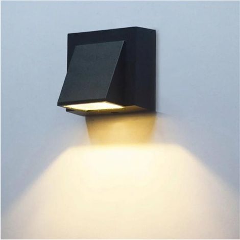 Langrui Applique da esterno a LED monoblocco, creativa, moderna e minimalista, impermeabile, per balcone o terrazzo - 8 x 8 x 6 cm (1/4)