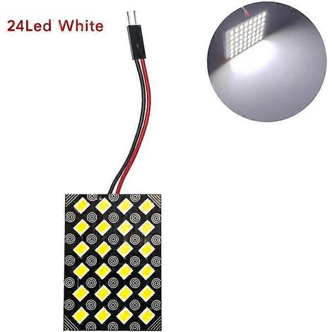 Ampoule LED T10 W5W pour éclairage intérieur de portière de voiture (12SMD, 24SMD, 48SMD), plafonnier, feu stop, plaque d'immatriculation, éclairage de gabarit de toit (BA9S).