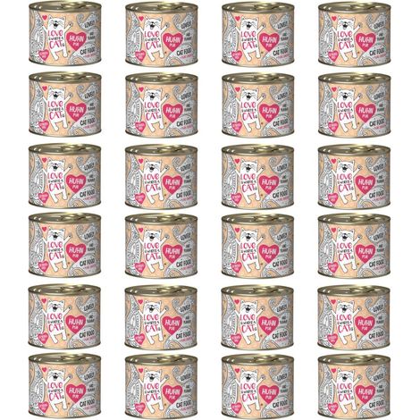 L'AMOUR EST LÀ OÙ EST UN CHAT Poulet - nourriture humide pour chat - 24x200g