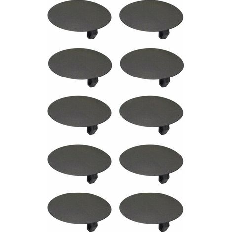 Lot de 10 cache-trous à clipser 16mm noir – Bouchons en plastique pour meubles et cloisons – Installation rapide et sécurisée