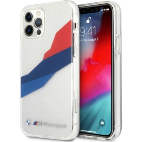 Funda iPhone 12 Pro Max BMW BMHCP12LSKTGTEstuche rígido transparente de 6,7" Motorsport Tricolor (1/5)