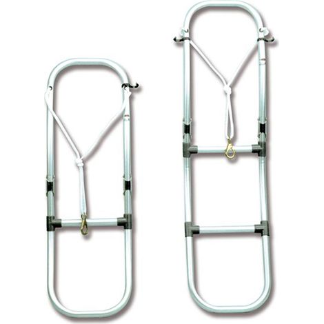 Scaletta allu pieghevole modello alfa per canotti 3 gradini