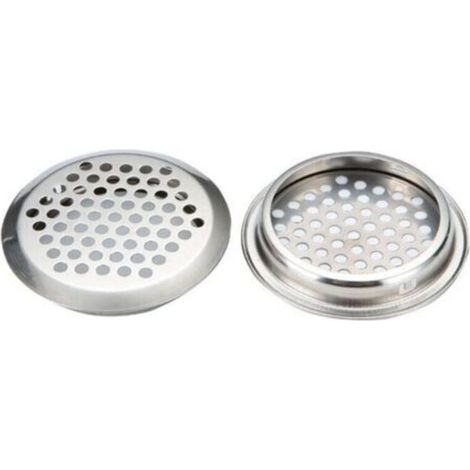 20 grilles d'aération rondes en acier inoxydable pour camping-car/salle de bain/cuisine, etc. Noir 53 mm+35mm (1/5)